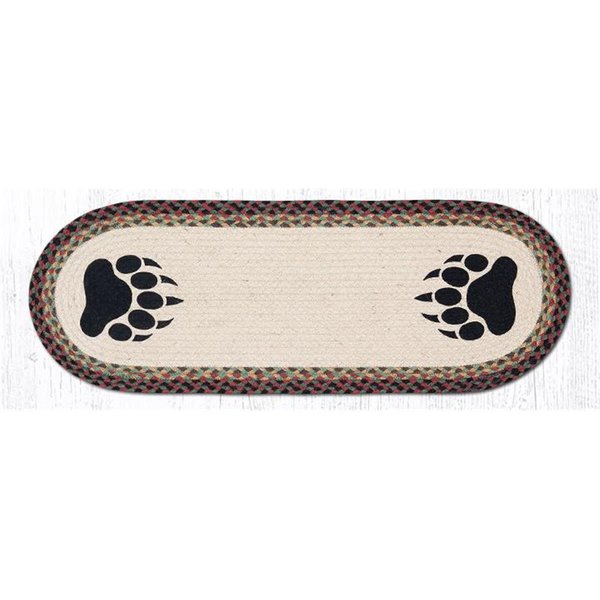 Capitol Importing Co 13 x 36 in. Bear Paw Oval Patch Runner 68-081BP